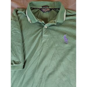 POLO GOLF RALPH LAUREN Shirt Men L Big‎ Pony Performance Pima Cotton Green